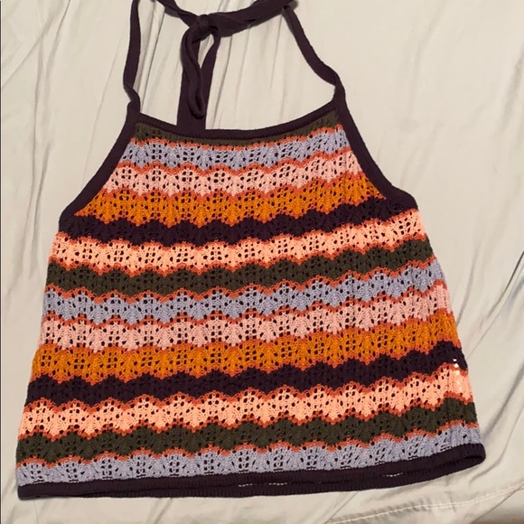 American Eagle Outfitters Tops - American Eagle crotchet halter crop top.